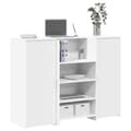 Miniatyrbillede 2 af 11: vidaXL receptionsskranke 135x50x103,5 cm konstrueret træ hvid