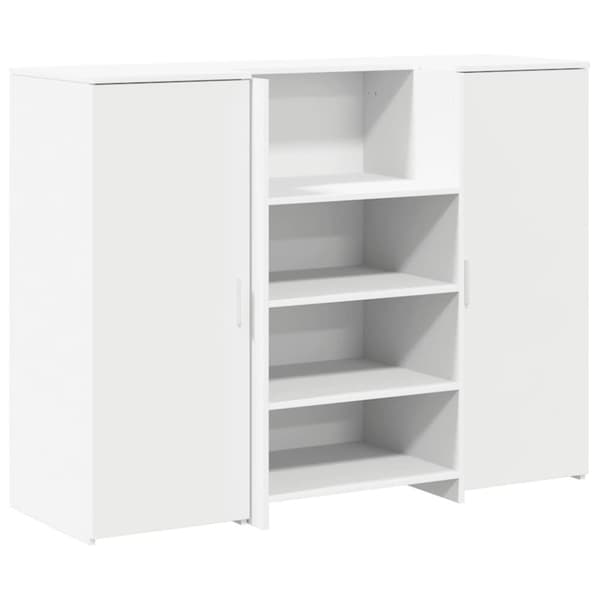 vidaXL receptionsskranke 135x50x103,5 cm konstrueret træ hvid