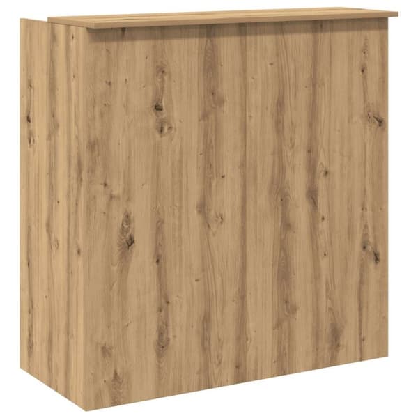 vidaXL Vastaanottopöytä käsityöläinen tammi 100x50x103,5 cm