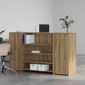 Miniatyrbillede 4 af 11: vidaXL receptionsskranke 180x50x103,5 cm konstrueret træ kunsteg