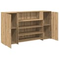 Miniatyrbillede 7 af 11: vidaXL receptionsskranke 180x50x103,5 cm konstrueret træ kunsteg