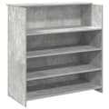 Miniatyrbillede 3 af 11: vidaXL receptionsskranke 100x50x103,5 cm konstrueret træ beton grå