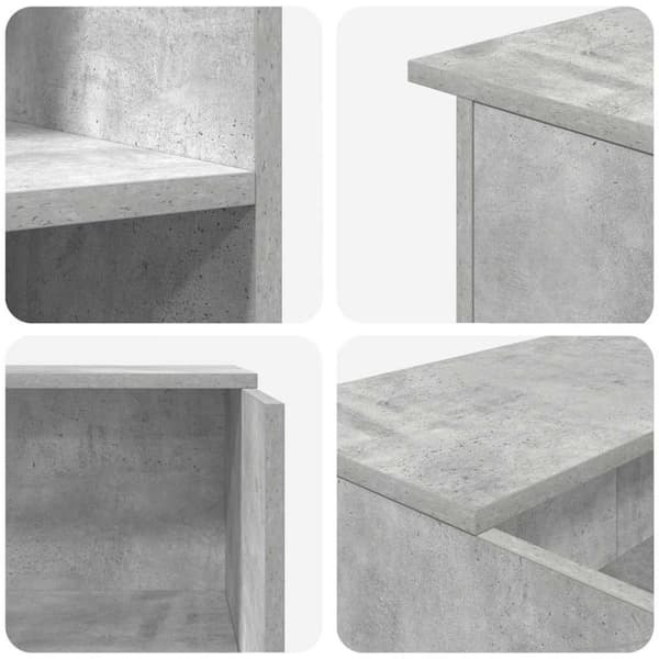 vidaXL receptionsskranke 100x50x103,5 cm konstrueret træ beton grå