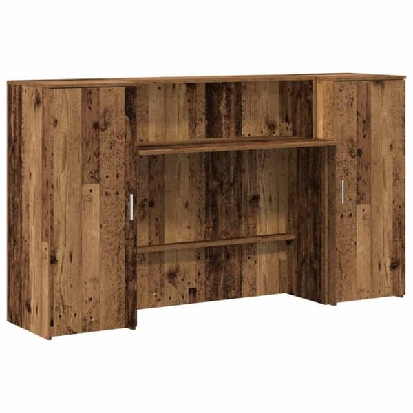 vidaXL receptionsskranke 180x50x103,5 cm konstrueret træ antikt træ