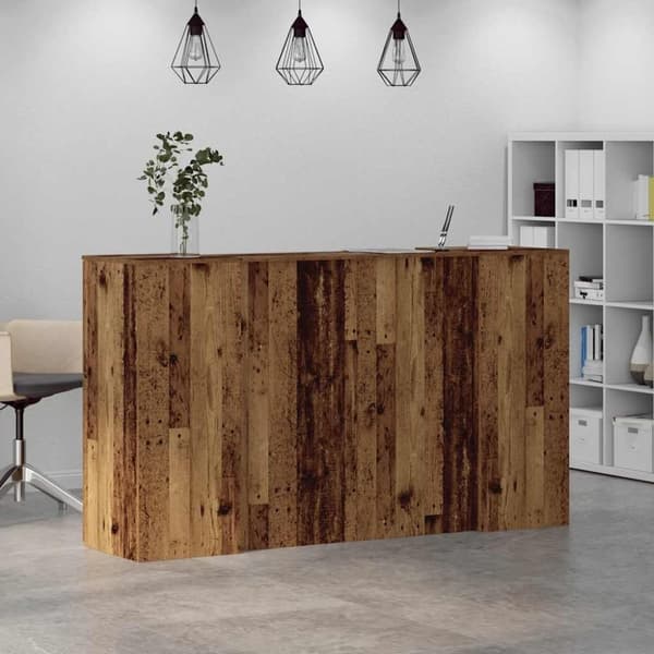 vidaXL receptionsskranke 180x50x103,5 cm konstrueret træ antikt træ