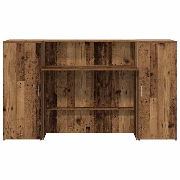 vidaXL receptionsskranke 180x50x103,5 cm konstrueret træ antikt træ