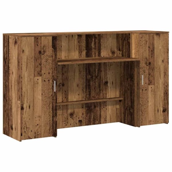 vidaXL receptionsskranke 180x50x103,5 cm konstrueret træ antikt træ