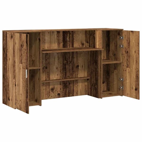 vidaXL receptionsskranke 180x50x103,5 cm konstrueret træ antikt træ