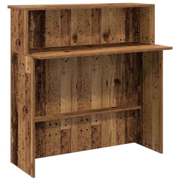 vidaXL receptionsskranke 180x50x103,5 cm konstrueret træ antikt træ
