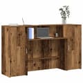 Miniatyrbillede 2 af 11: vidaXL receptionsskranke 180x50x103,5 cm konstrueret træ antikt træ