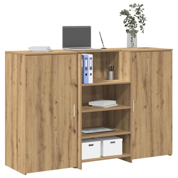 vidaXL receptionsskranke 155x50x103,5 cm konstrueret træ kunsteg