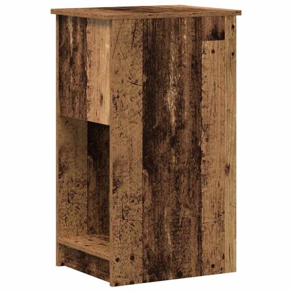 vidaXL Datatårnstativ med skuff gammelt tre 35x45x77 cm