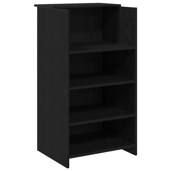 vidaXL Receptionsdisk svart 55x50x103,5 cm konstruerat trä