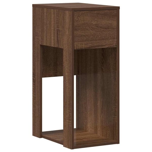 vidaXL Tietokonetorniteline laatikolla Ruskea tammi 35x45x77 cm