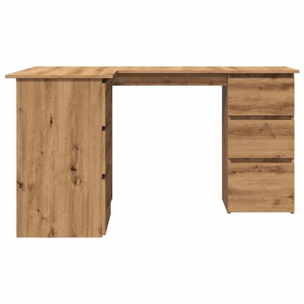vidaXL Hjørnepult artisan eik 145x100x76 cm konstruert tre