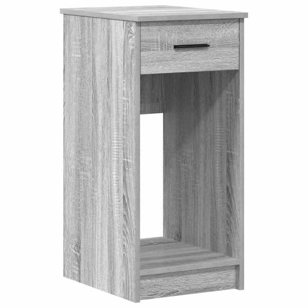 vidaXL computertårnstativ med skuffe 35x45x77 cm grå sonoma-eg