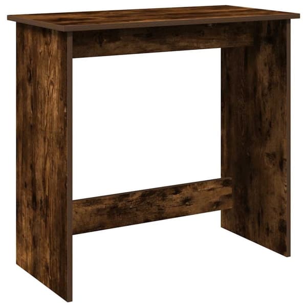 vidaXL skrivebord 80x40x75 cm konstrueret træ røget egetræsfarve