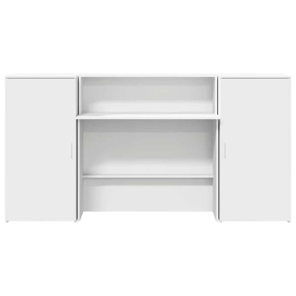 vidaXL Receptionsdisk vit 200x50x103,5 cm konstruerat trä