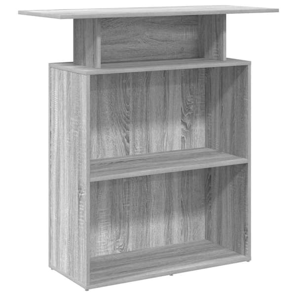 vidaXL Receptionsdisk grå sonoma 100x40x104 cm konstruerat trä