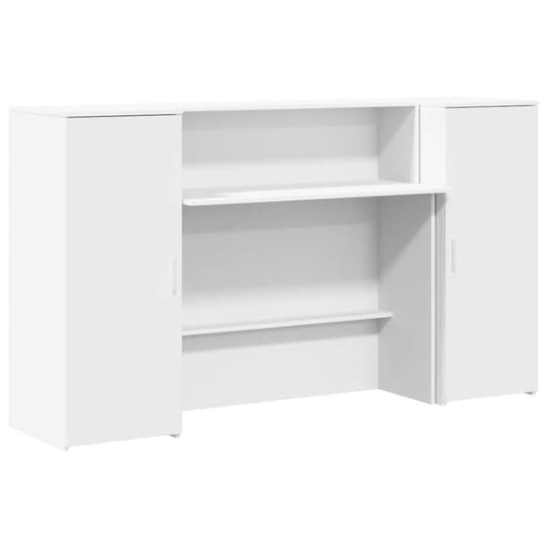 vidaXL Resepsjonspult hvit 180x50x103,5 cm konstruert tre