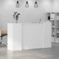 Miniatyrbilde 5 av 11: vidaXL Resepsjonspult hvit 180x50x103,5 cm konstruert tre