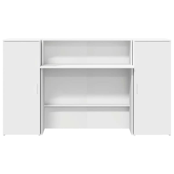 vidaXL Resepsjonspult hvit 180x50x103,5 cm konstruert tre