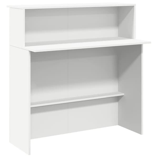 vidaXL Resepsjonspult hvit 180x50x103,5 cm konstruert tre