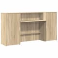 Miniatyrbilde 3 av 11: vidaXL Resepsjonspult sonoma eik 200x50x103,5 cm konstruert tre
