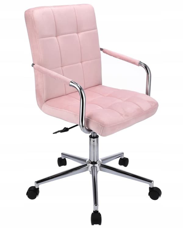 QUATRO pink fløjlsstol