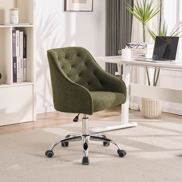 Rootz Teddy Velvet -toimistotuoli - Kääntyvä tuoli - Ergonominen istuin - Äärimmäistä mukavuutta - 56,48 cm x 52,98 cm x 90,5 cm - Säädettävä korkeus