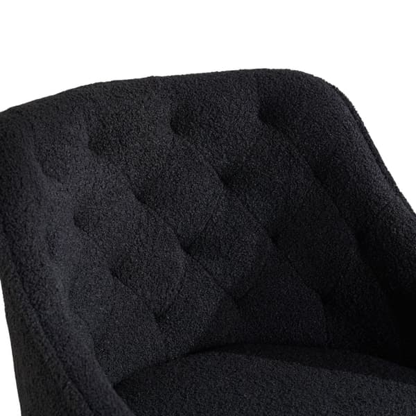 Rootz Teddy Velvet Kontorstol Sort - Ergonomisk skrivebordsstol - Drejestol - Justerbar højde - 56,48 cm x 52,98 cm x 90,5 cm