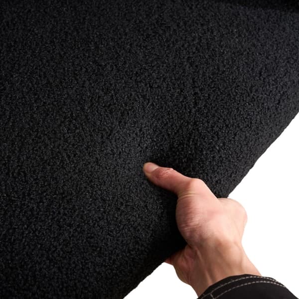 Rootz Teddy Velvet Kontorstol Sort - Ergonomisk skrivebordsstol - Drejestol - Justerbar højde - 56,48 cm x 52,98 cm x 90,5 cm