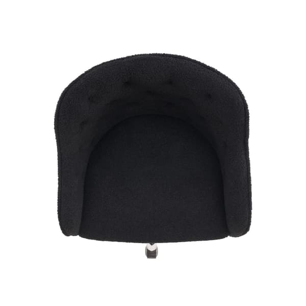 Rootz Teddy Velvet Kontorstol Sort - Ergonomisk skrivebordsstol - Drejestol - Justerbar højde - 56,48 cm x 52,98 cm x 90,5 cm