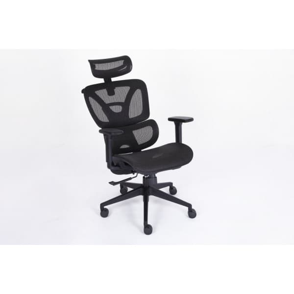 ErgoWork ErgoWide -arbetsstol, svart