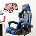Miniatyrbild 2 av 4: Baroni Home Gaming Stol - Blå - Ergonomisk - Justerbart ryggstöd - Svankstöd