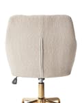 Miniatyrbilde 6 av 11: Kontorstol Beige Teddystoff Polyester Svart metallramme Svingbar Justerbar Moderne stil Kontormøbler