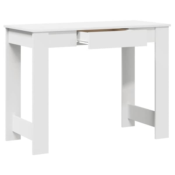 vidaXL Skrivbord vit 100x45x75 cm konstruerat trä