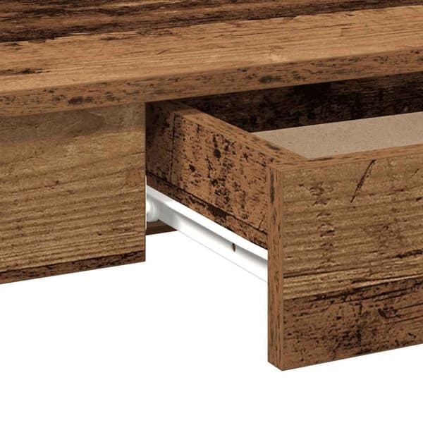 vidaXL Skrivebord gammelt tre 100x45x75 cm konstruert tre