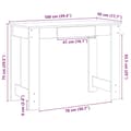 Miniatyrbilde 11 av 11: vidaXL Skrivebord gammelt tre 100x45x75 cm konstruert tre