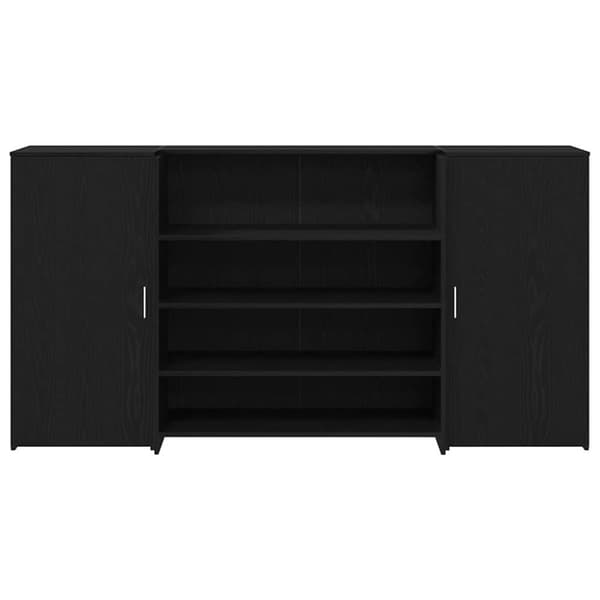 vidaXL Resepsjonspult svart eik 200x50x103,5 cm konstruert tre