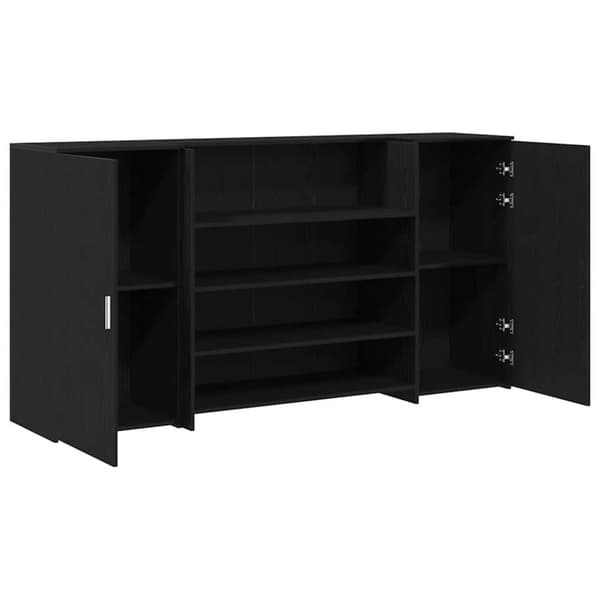 vidaXL Resepsjonspult svart eik 200x50x103,5 cm konstruert tre