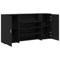 Miniatyrbilde 7 av 11: vidaXL Resepsjonspult svart eik 200x50x103,5 cm konstruert tre