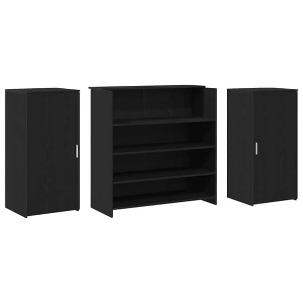 vidaXL Resepsjonspult svart eik 200x50x103,5 cm konstruert tre