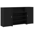 Miniatyrbilde 1 av 11: vidaXL Resepsjonspult svart eik 200x50x103,5 cm konstruert tre
