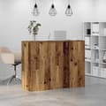 Miniatyrbilde 5 av 11: vidaXL Resepsjonspult gammelt tre 135x50x103,5 cm konstruert tre