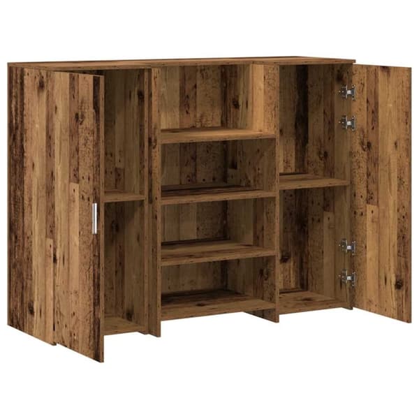 vidaXL Resepsjonspult gammelt tre 135x50x103,5 cm konstruert tre