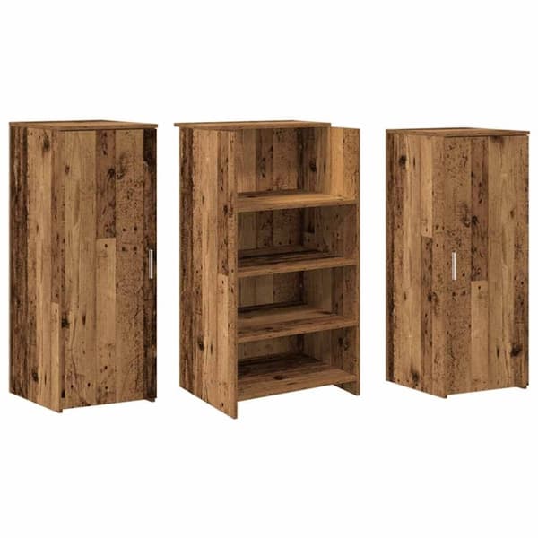 vidaXL Resepsjonspult gammelt tre 135x50x103,5 cm konstruert tre