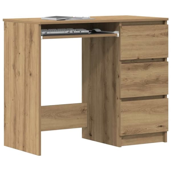 vidaXL Työpöytä artesaani tammi 90x45x76 cm tekninen puu