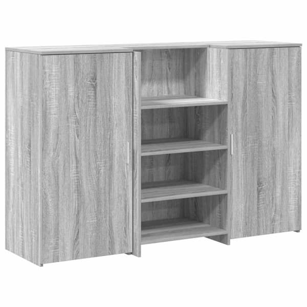 vidaXL Receptionsdisk grå sonoma 155x50x103,5 cm konstruerat trä