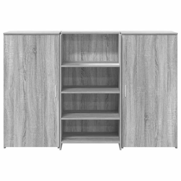 vidaXL Receptionsdisk grå sonoma 155x50x103,5 cm konstruerat trä